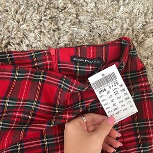 Brandy Melville plaid mini skirt new with tags